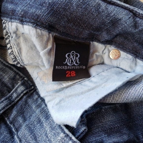 Rock & Republic Faded Whiskered Skynard Jeans 28 - Picture 6 of 7